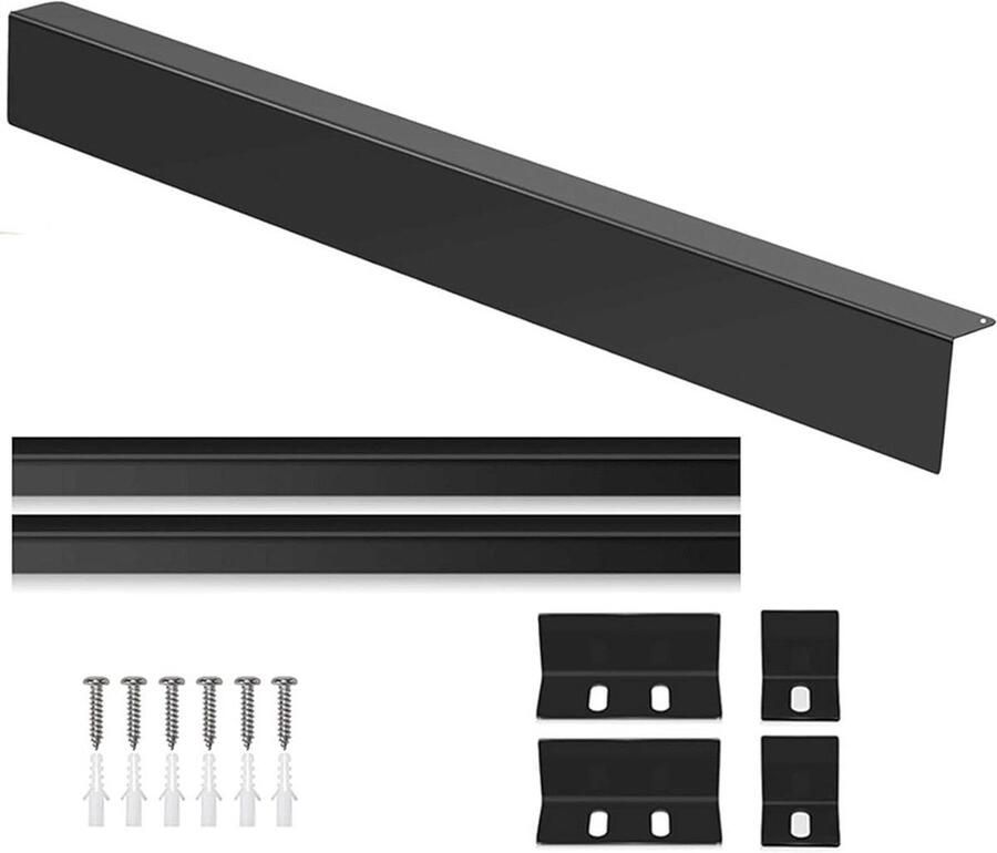 Oven Spleet Afdichtingsstrip Kookplaat Strip Beschermer Keuken Opruimen Vochtbestendig Roestvrij Staal 77 cm Zilver