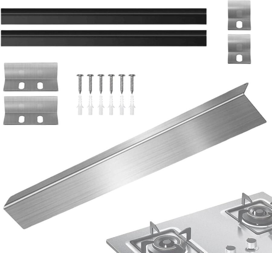 Fornuis Spleet Afdichter Kookplaat Strip Keuken Opruimen Roestvrij Staal 76 cm Zilver