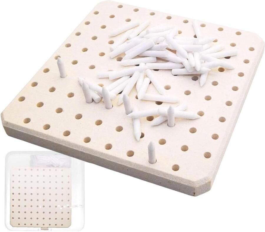 Oven Steunen Keramiek Vuurvaste Mat Keramiek Bakken Hittebestendig Vezelmateriaal 10 x 10 x 1 cm Meerkleurig