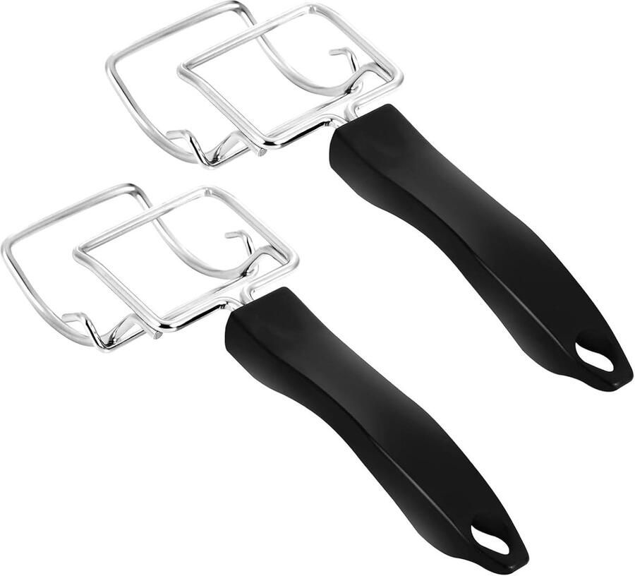 Oven Tray Clips Lade Handvat Hete Gerechten Hanteren Snelle Verwijdering 2 Stuks Zwart