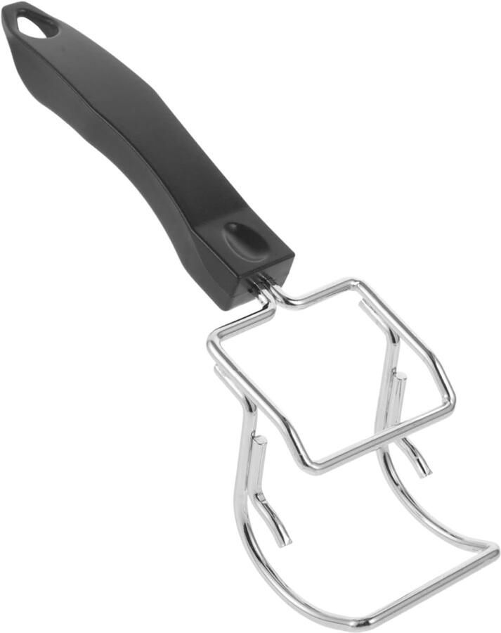 Oven Tray Gripper Hete Schaal Houder Veilig Hete Platen Hittebestendig Metaal 20.5 cm Lengte Zwart