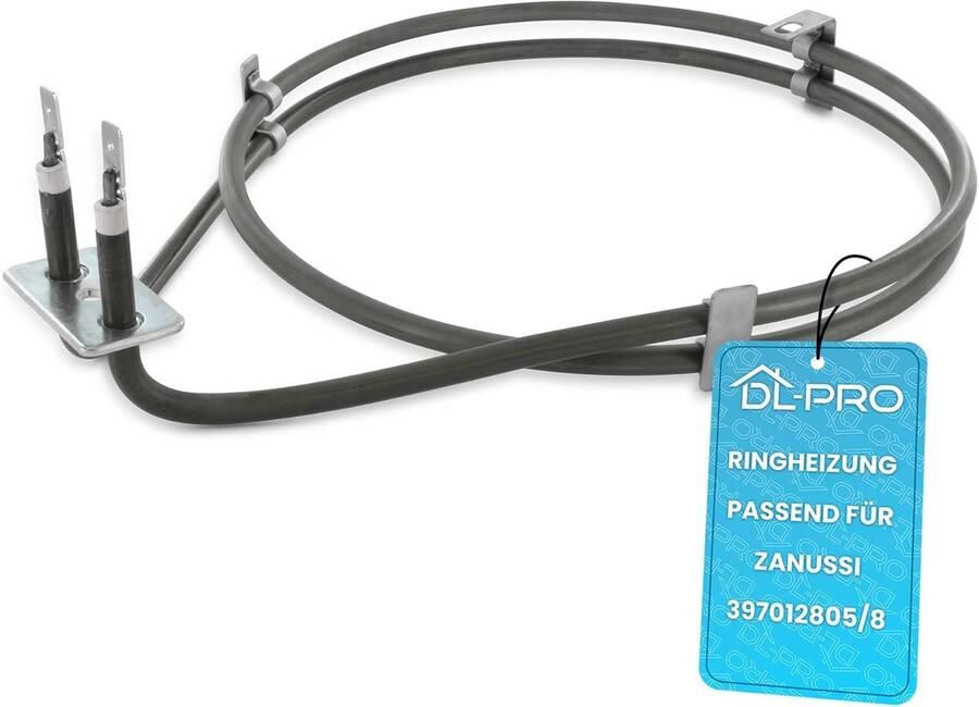 Oven Verwarmingselement Hete Lucht Ring Oven Reparatie 2000 Watt Kracht 193 mm Buiten Diameter Zwart