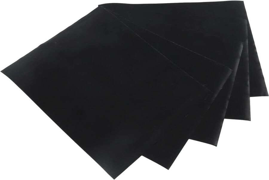 Oven Vloerbeschermers Bakmatten Set Schoon Oven Houden Antiaanbaklaag Herbruikbaar 40x50cm Zwart
