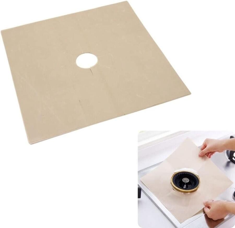 Oven Voering Mat Kookplaat Beschermer Schoon Houden Keuken Antiaanbaklaag 27 x 27 cm Zoals Getoond