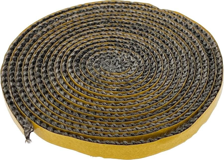 Ovenafdichtsnoer Vuurvast koord Oven afdichten Glasvezel materiaal 20mm x 2mm Grafiet grijs