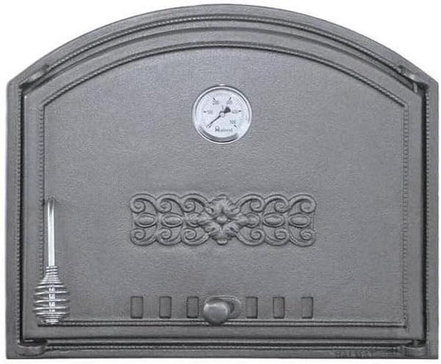 Ovendeur Gietijzer Ovenklep Pizzaoven Buiten Koken Steenoven Design 485x410 mm Grijs