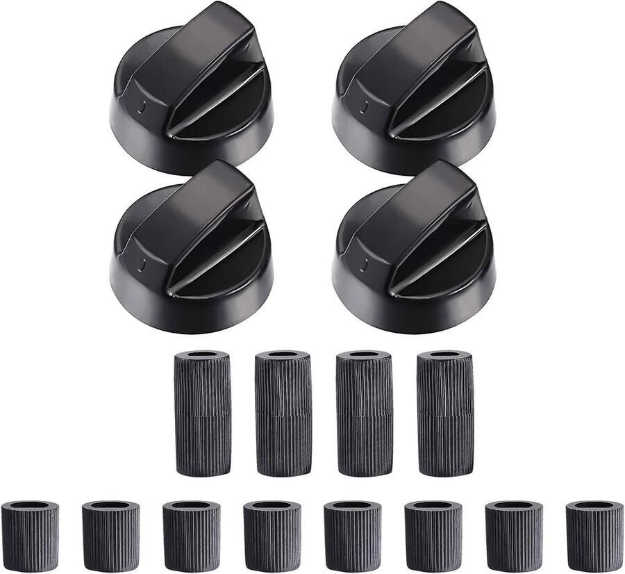Kookplaat Knoppen Oven Bedienknoppen Keuken Reparatie 4 Stuks Set 10 x 6 x 6 cm Zwart