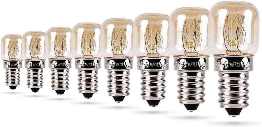 Ovenlamp 8 stuks Reserve gloeilamp Oven verlichting Hittebestendig 300 graden E14 15W Warm wit