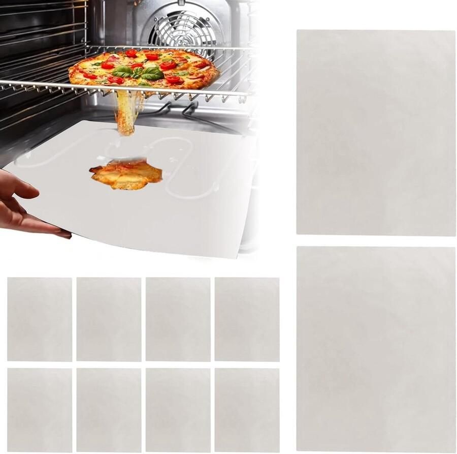 Ovenmatten Bakbenodigdheden Oven Beschermen Hittebestendig 10 Stuks Wit
