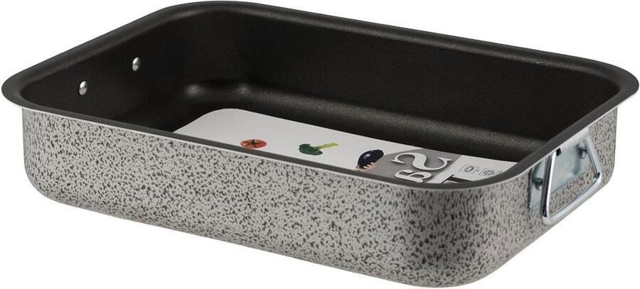 Ovenplaat Aluminium Bakplaat Snel Koken Antiaanbaklaag 40 x 28 cm Grijs