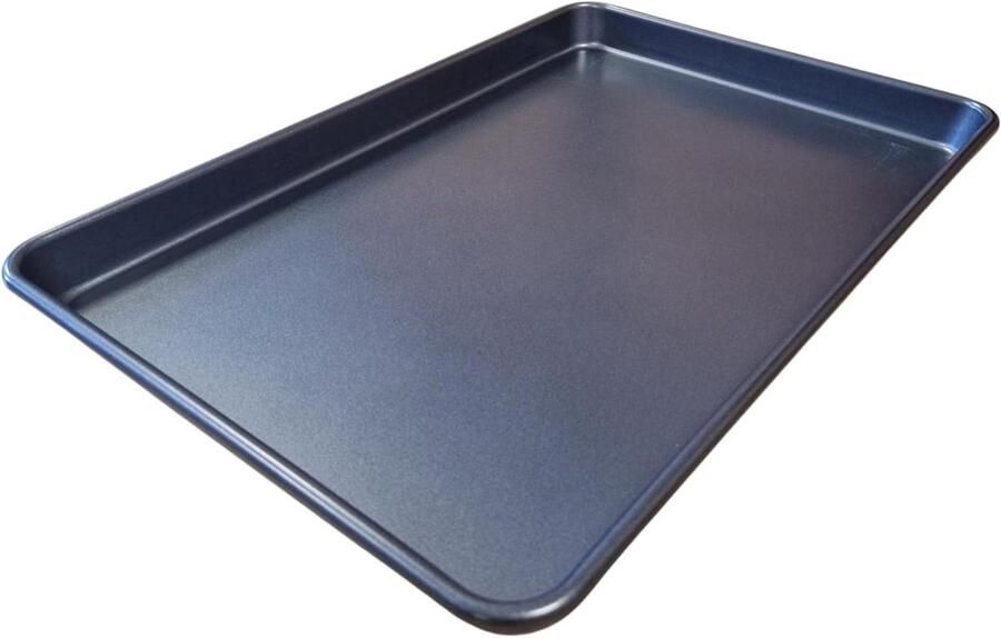 Ovenplaat Bakplaat Gelijkmatig Bakken Dubbele Antiaanbaklaag 39x26 cm Zilver