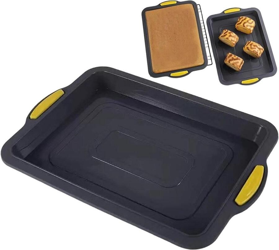 Ovenplaat Bakplaat Keukengerei Bakken en Braden Antiaanbaklaag 34x24cm Grijs