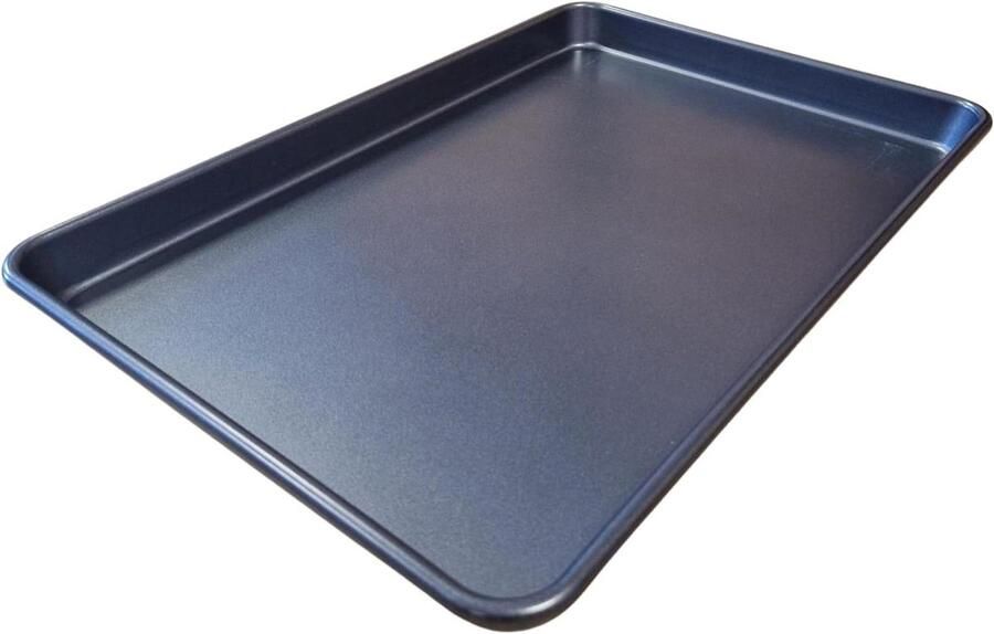 Ovenplaat Rechthoekig Bakplaat Gelijkmatig Bakken Dubbele Antiaanbaklaag 34 x 24 cm Zwart