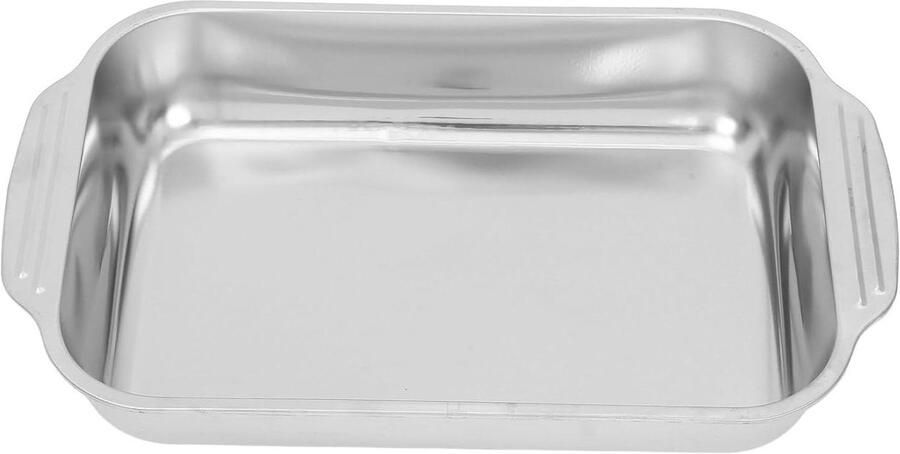 Ovenplaat RVS Bakplaat Roestvrij Brood Bakken Verhoogde Randen 45 cm Zilver