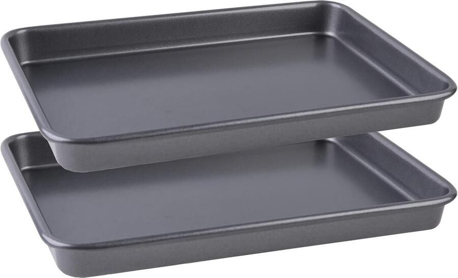 Ovenplaat Set Bakplaat Heavy Duty Lekker Bakken Anti-aanbaklaag 345 cm Donkergrijs