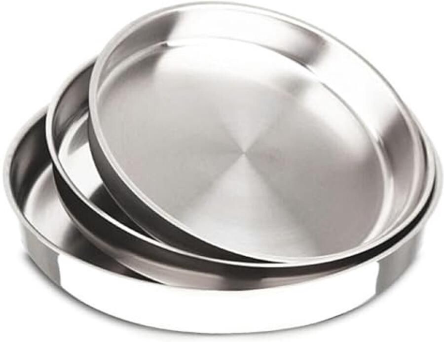 Ovenplaat Set van 3 Roestvrij Stalen Bakplaten 28 32 36 cm