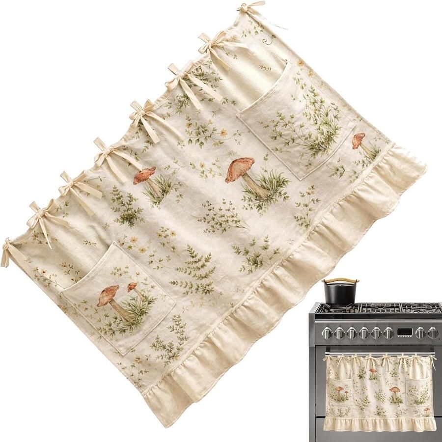 Ovenrok Fornuis gordijn Keuken organiseren Met handige zakken 61 x 46 cm Niet gespecificeerd