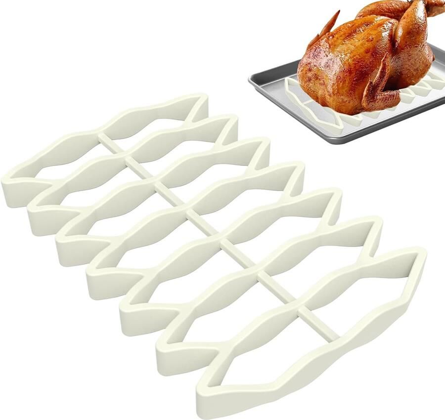 Ovenrooster Bakplaat rek Gelijkmatig bakken Antiaanbaklaag 23 x 156 x 2 cm Beige