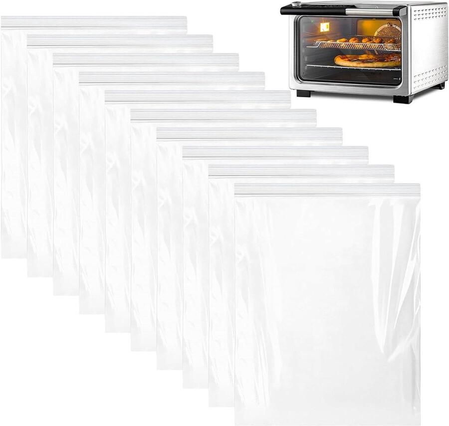 Ovenrooster reinigingszakken Grill onderhoud Keuken schoonmaken Vet en vuil afbreken 10 stuks Transparant