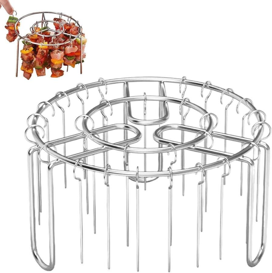 Ovenrooster RVS Grillplaat Airfryer Gelijkmatig Koken Anti-aanbaklaag 165 x 95 cm Zilver