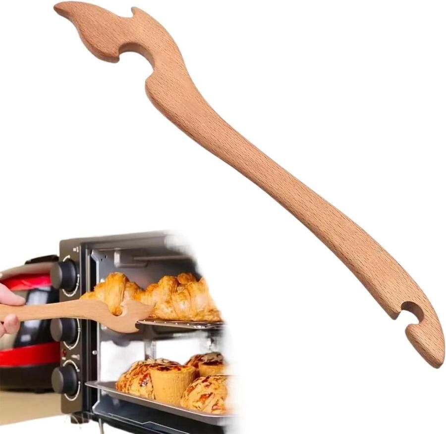 Ovenrooster trekhulp Keukenhulp lange greep Veilig koken bakken Contactloos veilig ontwerp 26 cm lengte Niet gespecificeerd