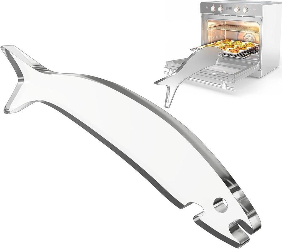 Ovenrooster trekker Grill greep Hete roosters pakken Hittebestendig acryl 24 cm lengte Transparant