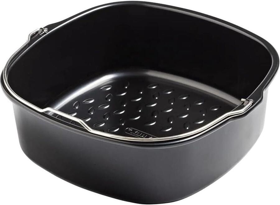 Ovenschaal Airfryer Bakvorm Ronde Pan Lekkere Snacks Maken Antiaanbaklaag 22 x 21 x 7.5 cm Transparant