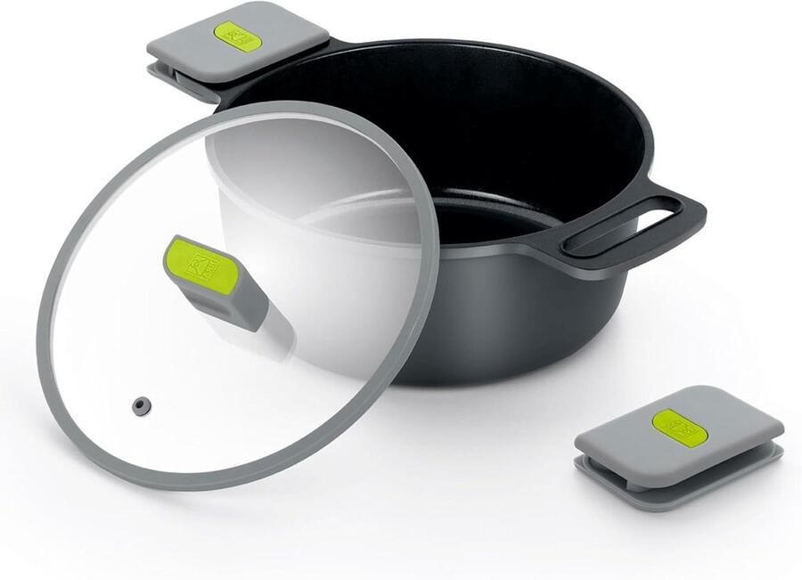 Ovenschaal Gegoten pan Maaltijden bereiden Gegoten aluminium 24 cm Zwart