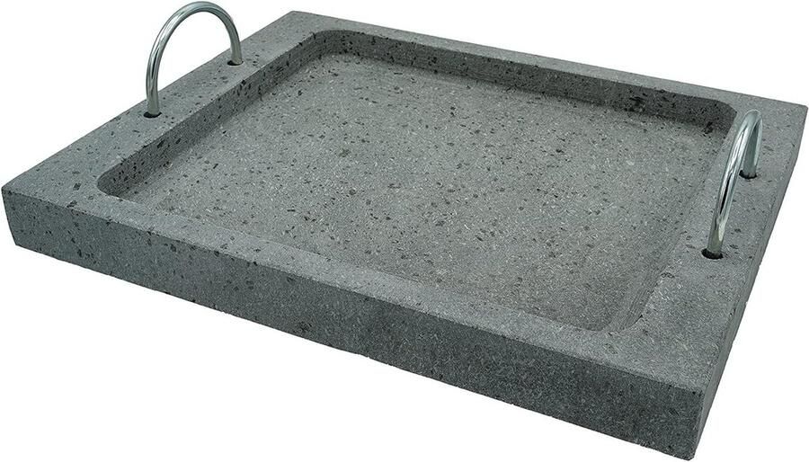 Ovenschaal Lavasteen Bakplaat Steen Gelijkmatig Bakken Natuurlijk Anti-aanbak 38.5 x 30 cm Zwart