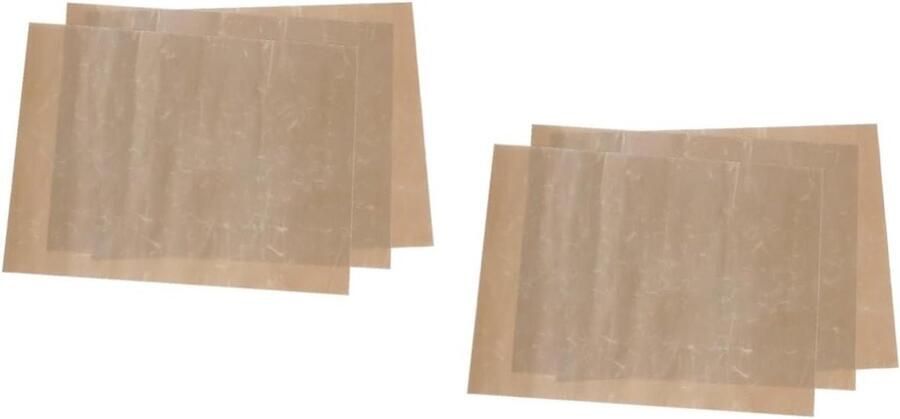 Ovenschaal Liners Bakplaat Vellen Bakken en Grillen Vet- en Waterdicht 6 Stuks 30x40cm Koffie