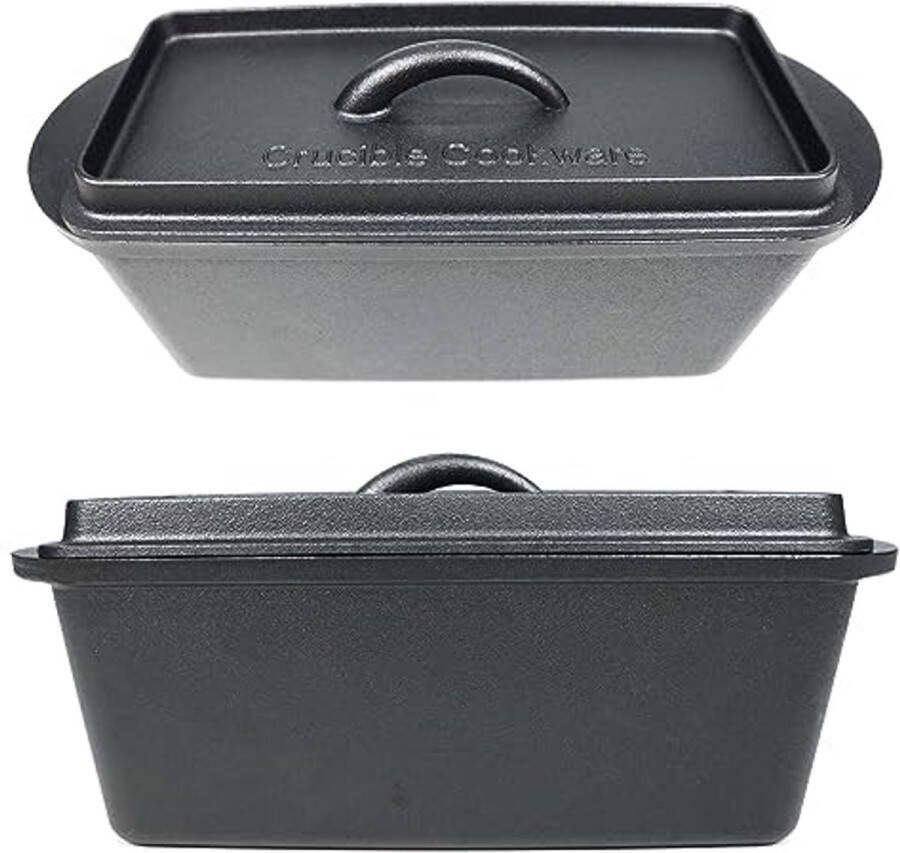 Ovenveilige gietijzeren broodpan met deksel voor ambachtelijk bakken