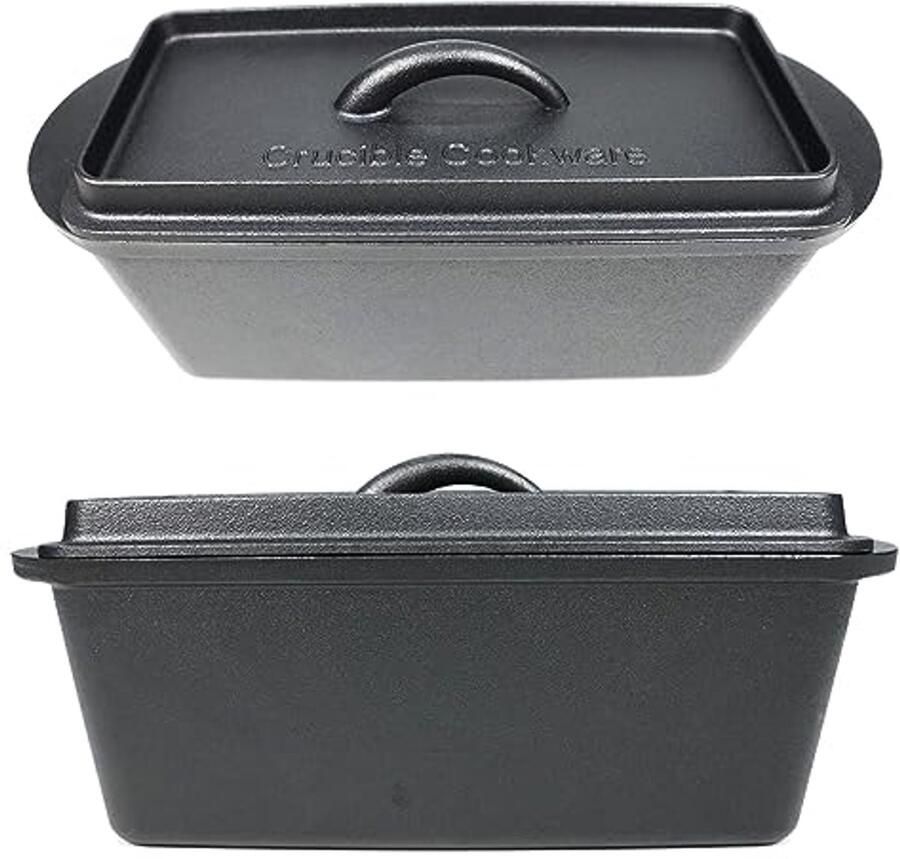 Ovenveilige gietijzeren broodpan met deksel voor ambachtelijk bakken