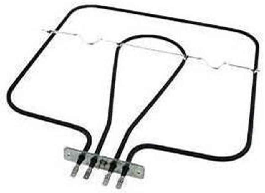 Ovenweerstand Verwarmingselement Oven Reparatie 1050 + 450 Watt 32 x 29 cm Zwart