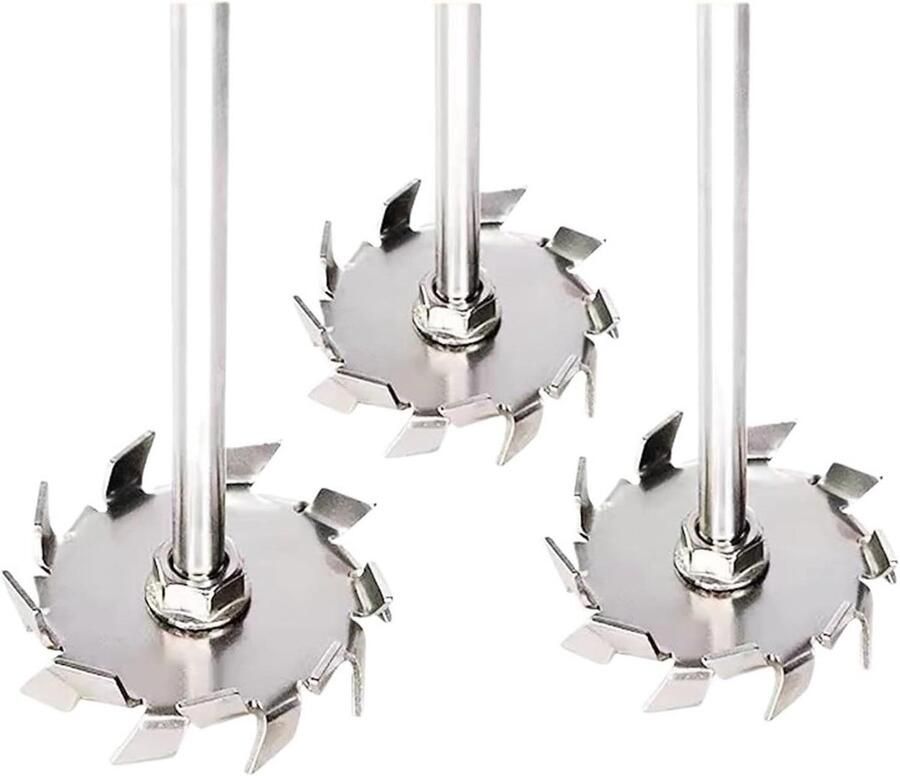Overhead Roerstaaf Roestvrij Staal Roerder Laboratorium Mengen Zaagtand Ontwerp 3-12cm Schijf Zilver