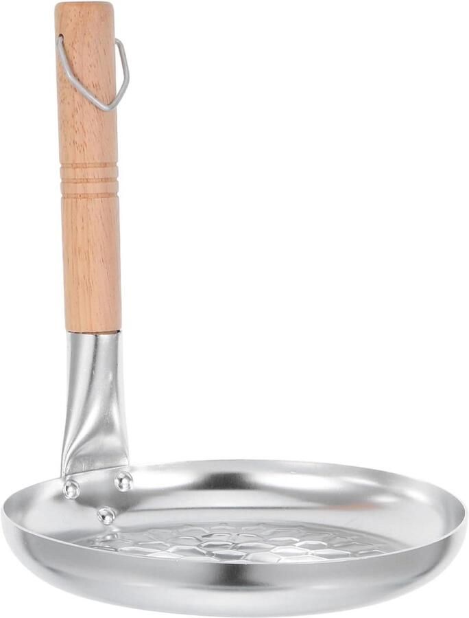 Oyakodon Pan Tamagoyaki Pan Koekenpan Ontbijt Maken Ruimtebesparende Handgreep 16 cm Zilver