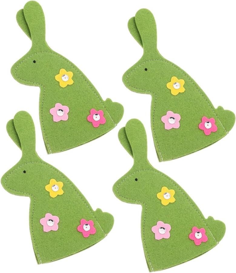 Paasei Houders Hennekooihouders Paasdecoratie Paasfeest Versieren Konijn Vormgegeven 18.4 cm Groen