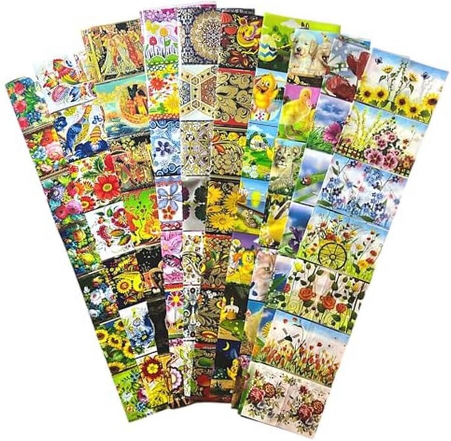 Paaseieren Folie Set Voldoende voor 70 Eieren Creatieve Versiering met Verschillende Patronen