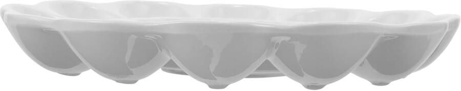 Paaseieren Plateau Eierhouder Serveerschaal Paasdecoratie Presenteren Keramisch Materiaal 20.7 cm Wit
