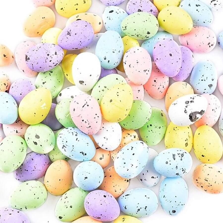 Paaseieren set van 100 stuks voor paasdecoratie Meer kleuren schuimrubberen eieren voor het paasfeest