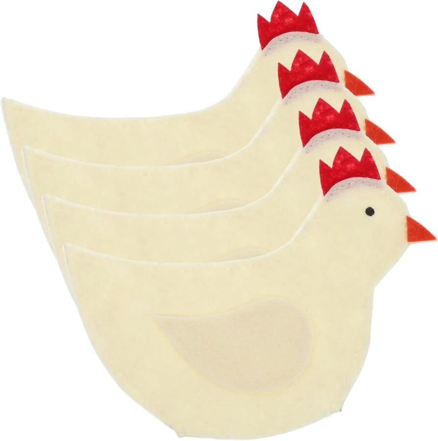 Paaskuiken Stoffen Hoezen Paas Eierdecoratie Feestelijke Tafeldecoratie Zachte Stof Bescherming 15.5 x 13 cm Zoals Getoond