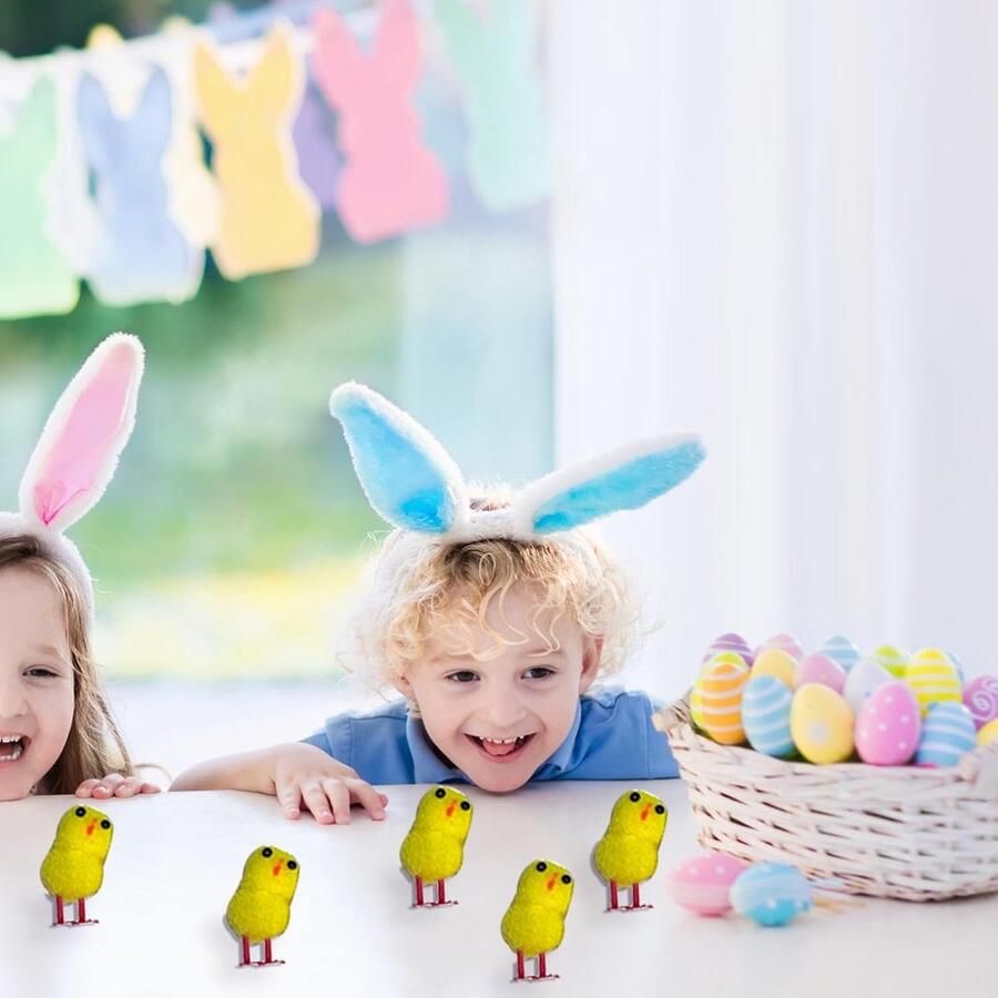 Paaskuikens Knutselset Pluche kuikens Paasdecoratie Maken Zachte Pluche Vulling 72 Stuks Geel - Foto 2