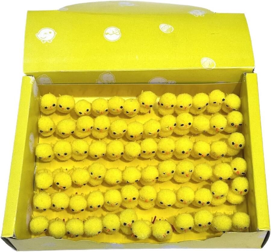 Paaskuikens Pluche Kleine Kip Figuren Paasdecoratie Tafel Zacht Katoen Materiaal 35 cm Per Stuk