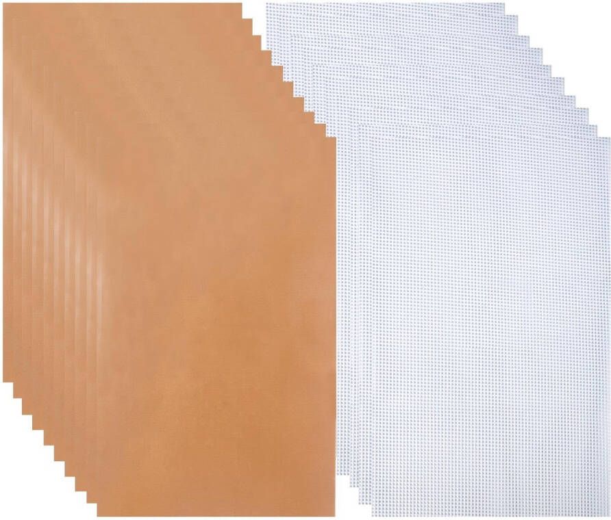 Pack of 10 Non-Stick Silicone Dehydrator Blades and 10 Pieces Rectangular Drying Film for Dryer Machine 27 x 17 cm Reusable Food Dehydrator Mats Mesh Dehydrator Film Silicone for