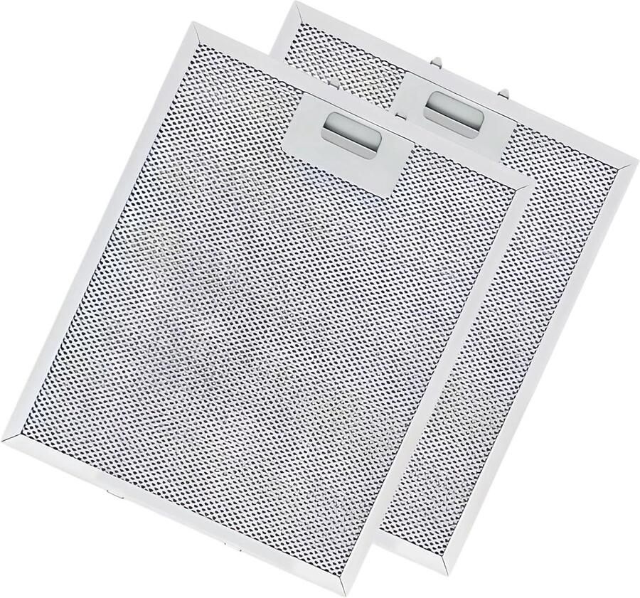Pack van 2 Universele Metaal Filter voor Restaurant Afzuigkappen 5-Laags Filtratie 320 x 260 x 9 mm Voor Afzuigkappen