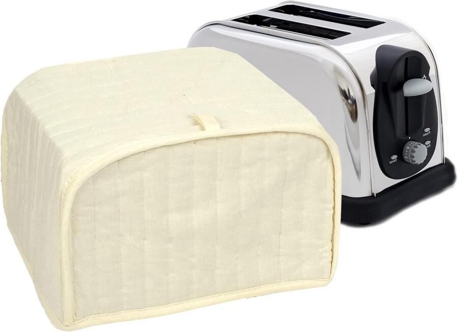 Padded Stofkap voor 2-Sneeën Broodrooster Bescherming tegen Stof en Vingerafdrukken