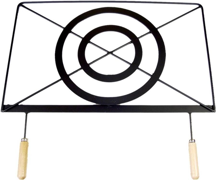 Paella Grill Buiten koken Gerechten bereiden Hout en houtskool 56 x 41 cm Zwart