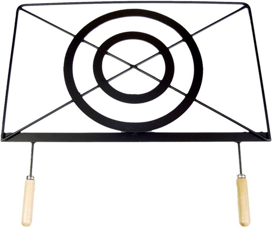 Paella Grill Buiten Koken Gezellig Buiten Eten Stabiele Duurzame Constructie 56 x 41 cm Zwart
