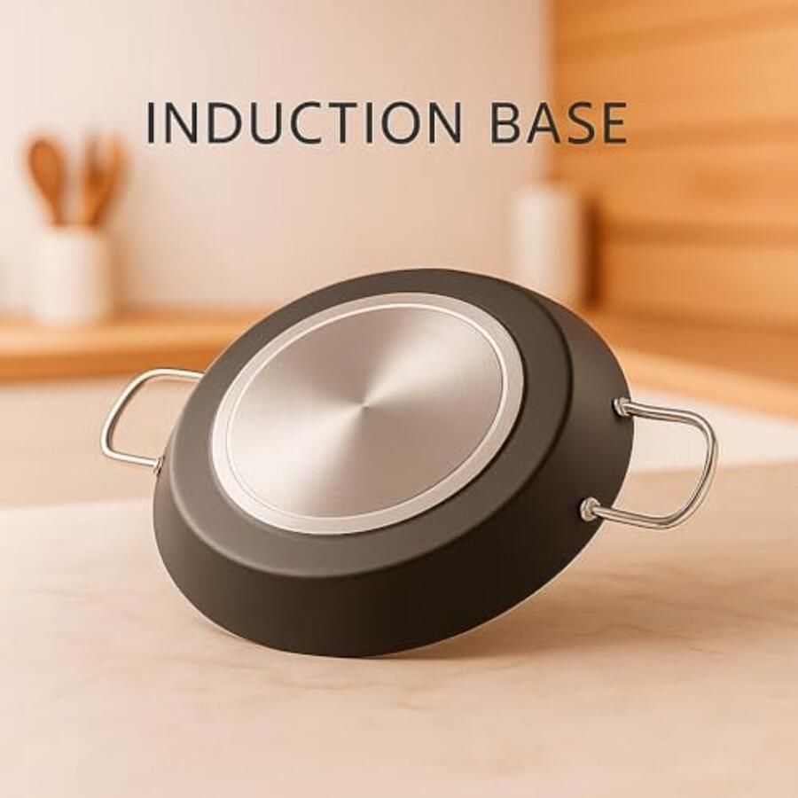 Paella-pan 30 cm met anti-aanbaklaag Ecologisch aluminium geschikt voor alle warmtebronnen