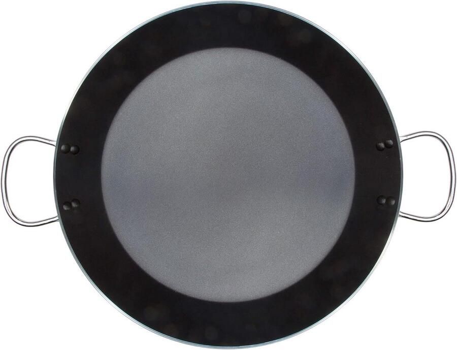 Paella-pan 34 cm voor inductie en gas met ecologische antiaanbaklaag – Geschikt voor 6 porties