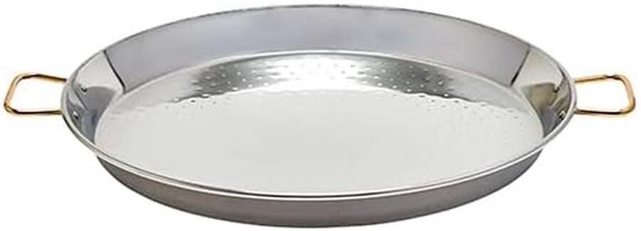 Paella pan 55 cm roestvrij staal 22 inch met 16 ringen